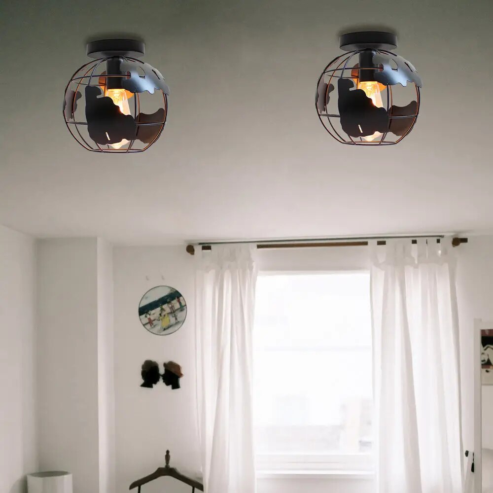 Plafonnier Loft Ombre Métallique