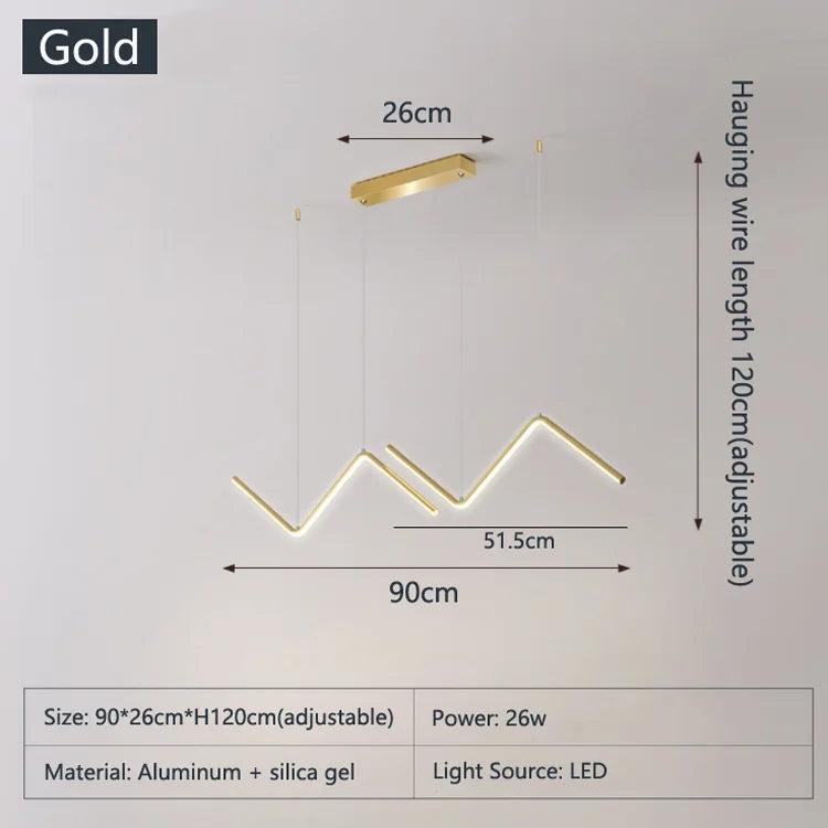 Lustre nordique en suspension LED pour une décoration intérieure élégante