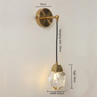 Applique Murale LED Nordique Diamant en Cristal
