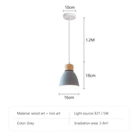 Lustre Nordique en Bois à 3 Têtes