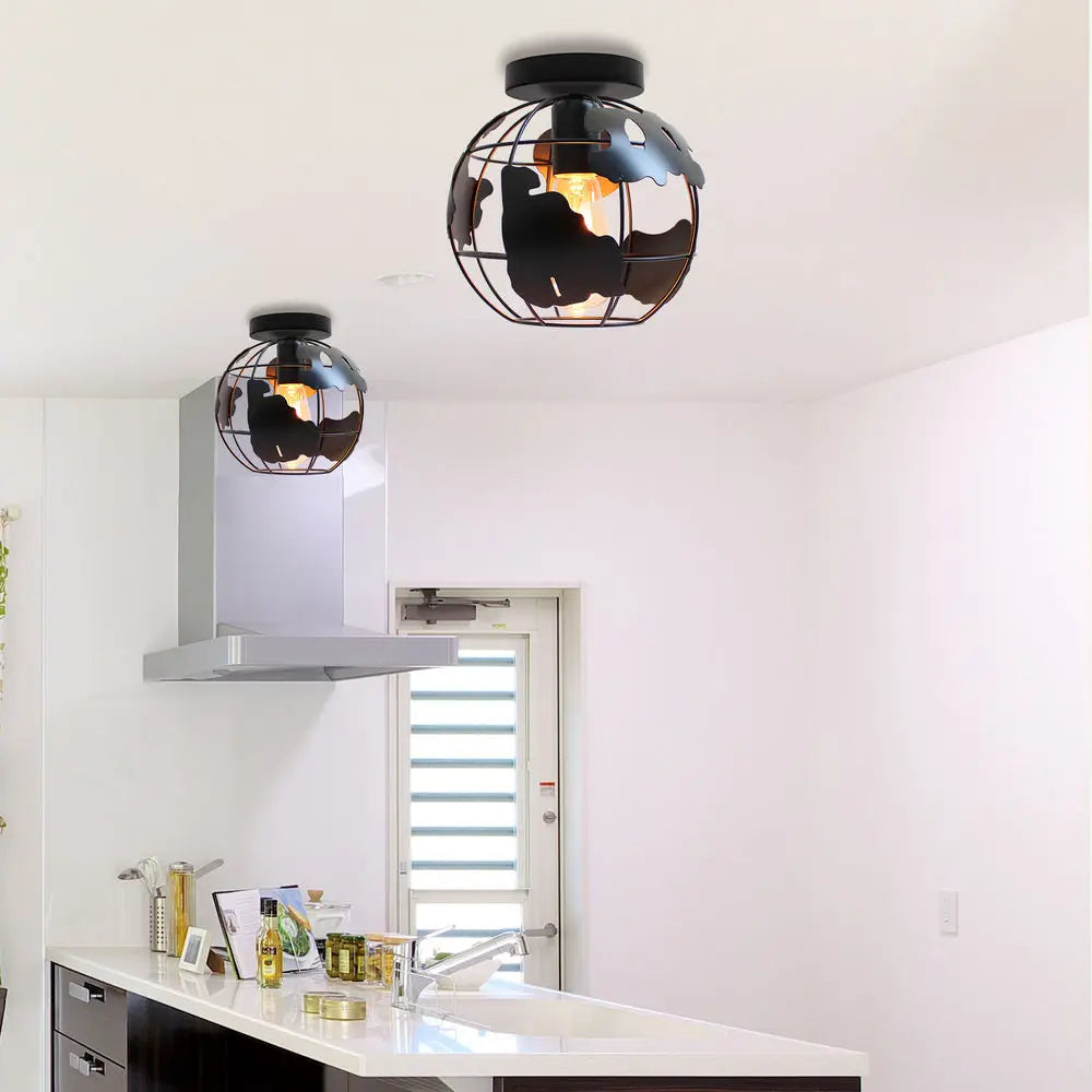 Plafonnier Globe Cage Moderniste