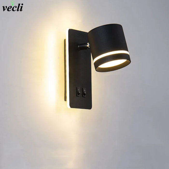 Applique Murale Moderne Rotative LED avec Interrupteur - Lumin'Rotatif