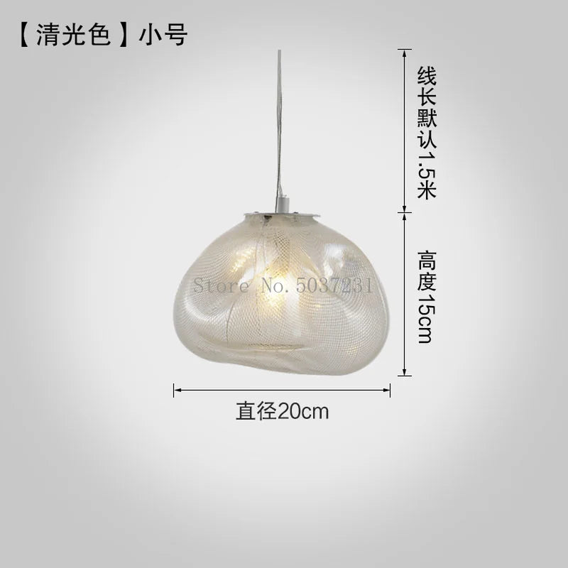 Lustre en verre de luxe LED nordique post-moderne créatif