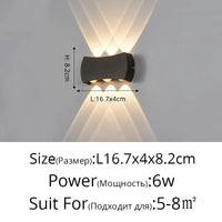 Applique murale LED Moderne et Imperméable pour Extérieur Minimaliste
