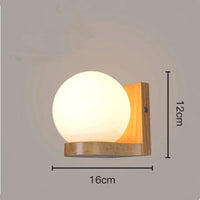 Applique murale design nordique bois-verre LED