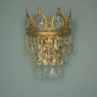 Lustre Couronne Moderne en Cristaux: Luminaire Décoratif d'Intérieur