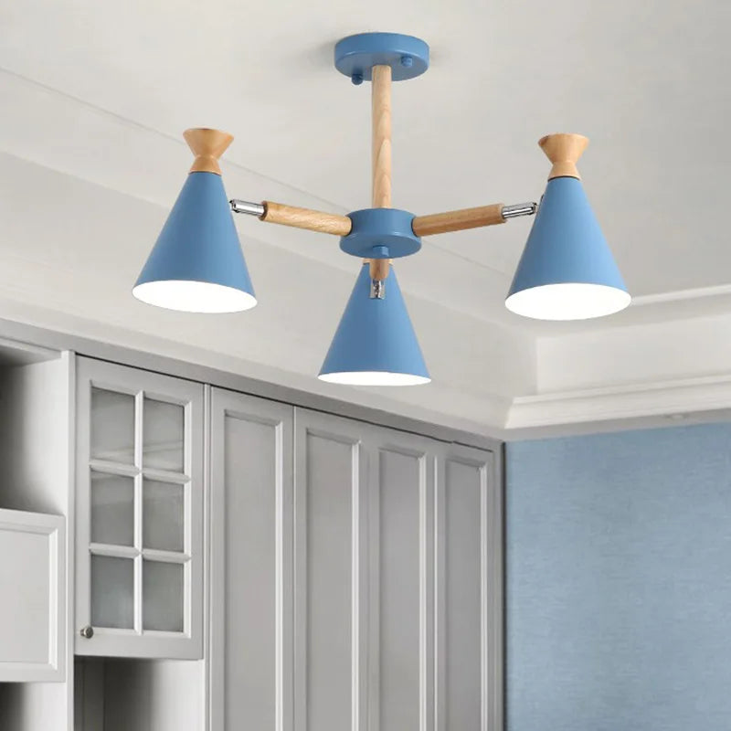 Suspension nordique en bois naturel