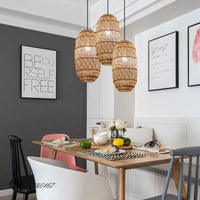 Suspension Vintage en Rotin
