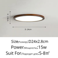 Plafonnier LED en bois authentique pour éclairage intérieur - Lumin'Wood
