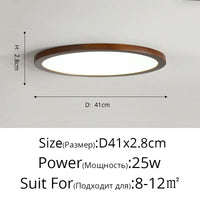 Plafonnier LED en bois authentique pour éclairage intérieur - Lumin'Wood