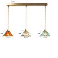 Suspension conique en verre - Élégance japonaise vintage