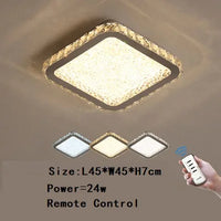 Suspension Moderna en Acier Inoxydable avec LED et Télécommande