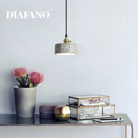 Suspension Luminaire Ciment Blanc Nordique pour Bar Salon et Cuisine