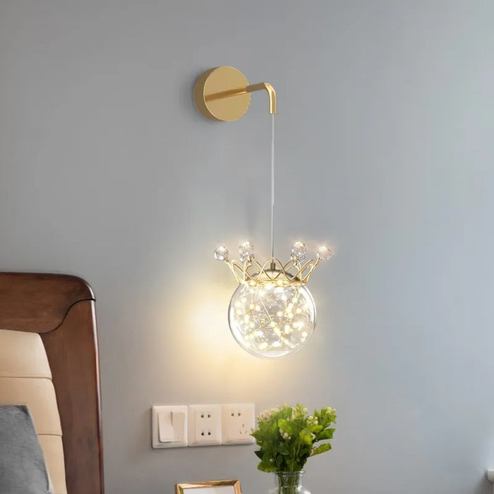 Applique murale suspendue Couronne de cristal