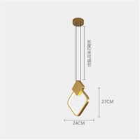 Suspension LED Carré Géométrique Nordique Métal 2020