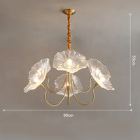 Lustre Fleurs en Verre - Style Nordique Moderne