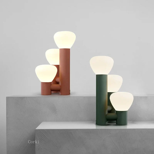 Lampe de Table Nordique Design LED en Fer et Verre