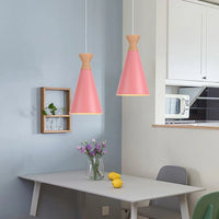 Suspension intérieure LED  Nordique Moderne en Bois - Luminaire Design pour Maison, Cuisine, Chambre et Salon