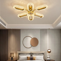 Plafonnier LED en cristal ovale Marvona - Style Moderne