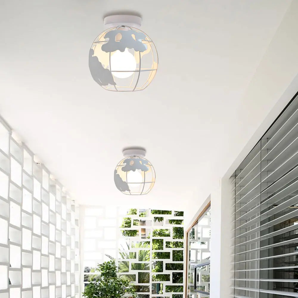 Plafonnier Globe Cage Moderniste