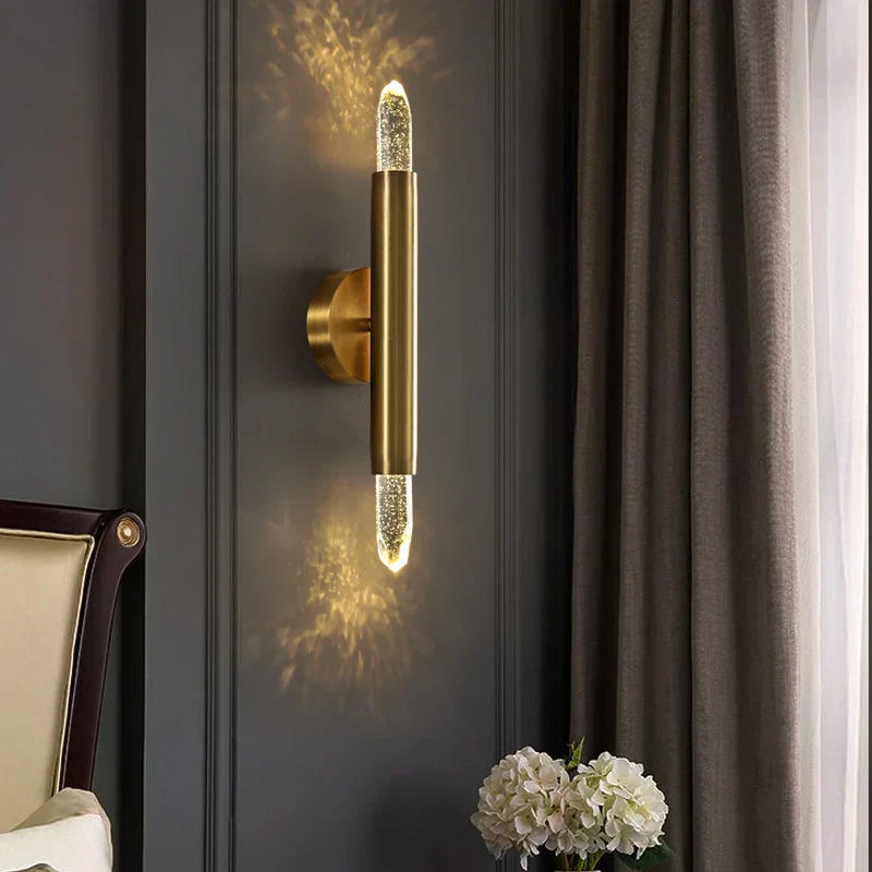 Applique murale nordique en cristal - Luxe nordique pour chambre, salon, TV et allée