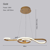 Lustre Nordique Moderne LED pour Décoration Intérieure - Élégance Scandinave