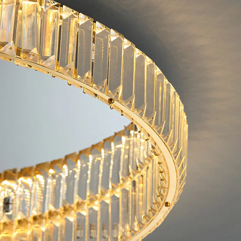 Plafonnier LED doré de luxe