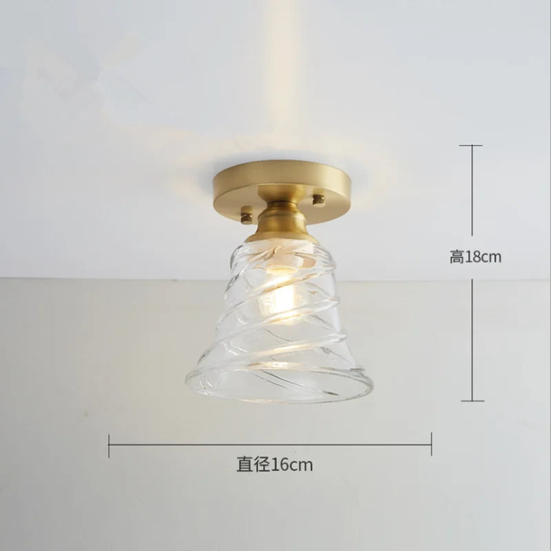 Plafonnier Nordique Rétro Loft Vintage Moderne - Abat-jour en Verre