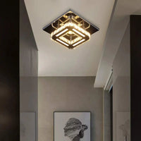 Plafonnier LED en cristal pour décoration intérieure moderne et élégante