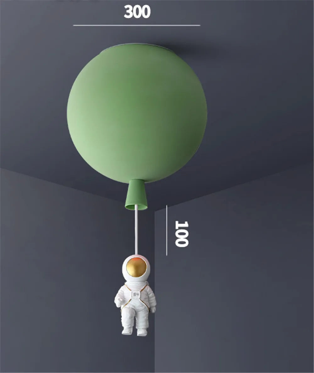 Plafonnier LED nordique « Astronaute et Ballons » pour Enfants