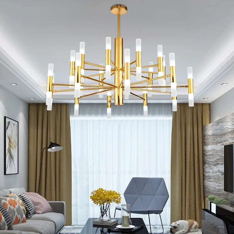 Lustre de luxe suspendu : design moderne et artistique