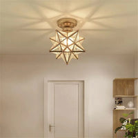 Plafonnier moderne en forme de pentagramme doré - Collection Deco Luxe