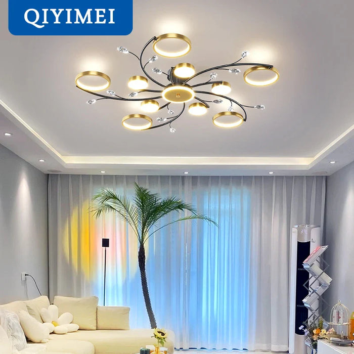 Lustre LED en cristal pour un éclairage intérieur contemporain