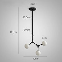 Suspension Verre Laiteux Nordique Chic