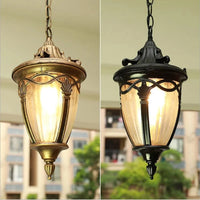 Luminaire extérieur américain pour Restaurant Balcon Bar Hôtel Pavillon Galerie accrochage rétro étanche Chandelier Lumière