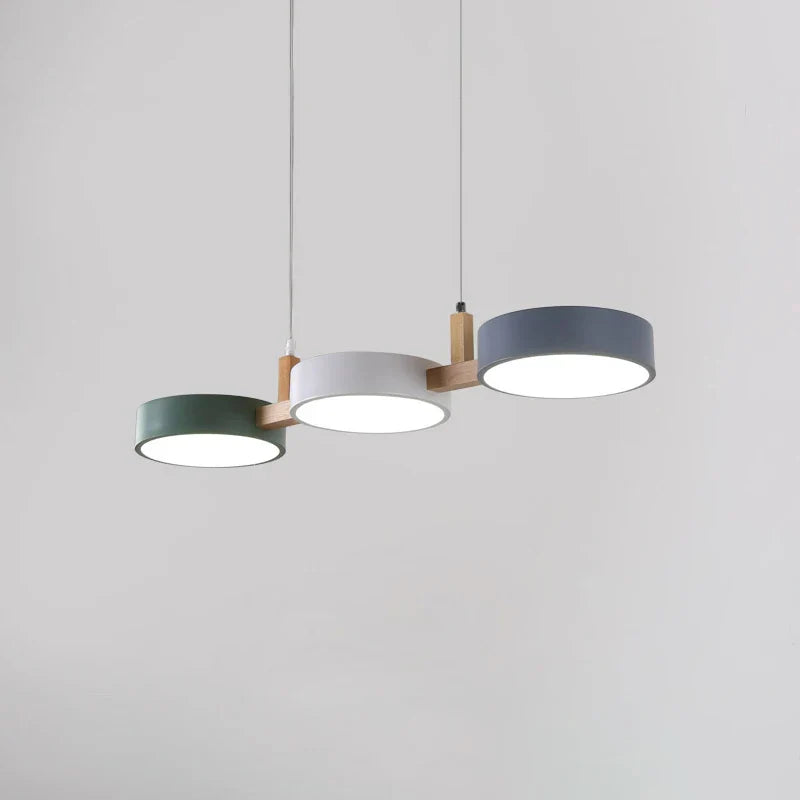 Lustre Nordique LED Moderne en Bois et Métal | Élégance Scandinave
