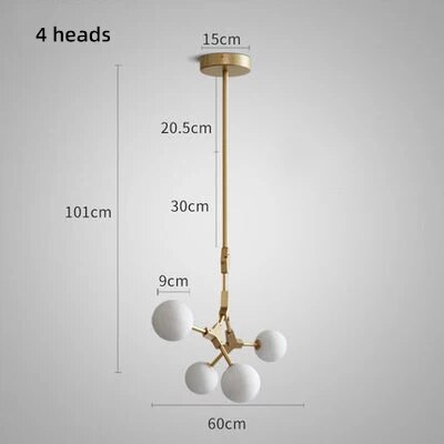 Suspension Verre Laiteux Nordique Chic