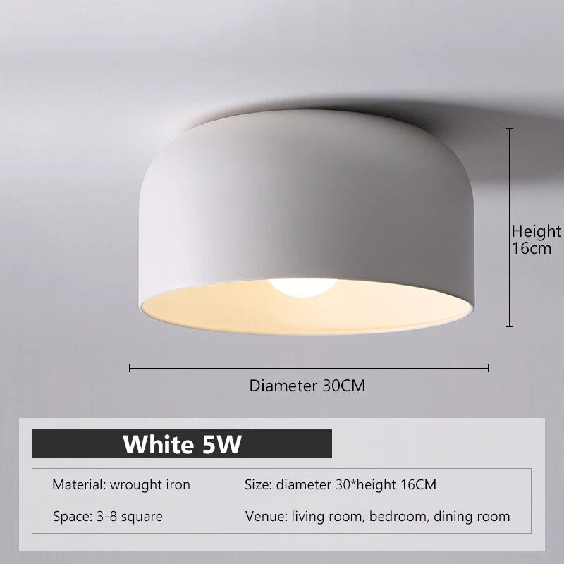 Plafonnier LED Nordica Noir/Blanc