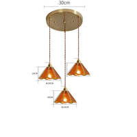 Suspension conique en verre - Élégance japonaise vintage
