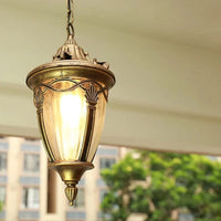 Luminaire extérieur américain pour Restaurant Balcon Bar Hôtel Pavillon Galerie accrochage rétro étanche Chandelier Lumière