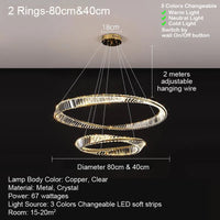 Lustre LED Cristal Luxe Moderne Design