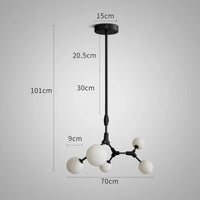 Suspension Verre Laiteux Nordique Chic