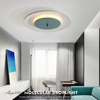 Plafonnier LED Premium à Disque Unique avec Système de Suspension