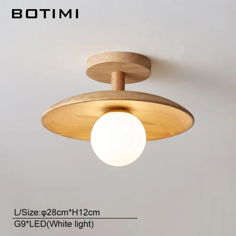 Plafonnier bois naturel contemporain