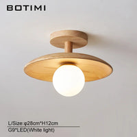 Plafonnier bois naturel contemporain