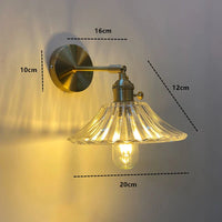 Applique murale LED rotative en verre et laiton pour miroir