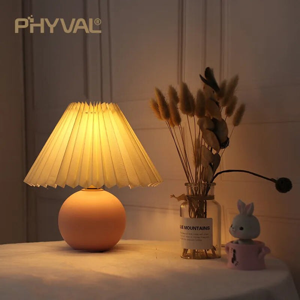 Lampe de table plissée coréenne - Élégance abordable