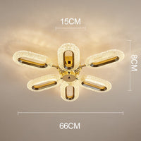 Plafonnier LED en cristal ovale Marvona - Style Moderne