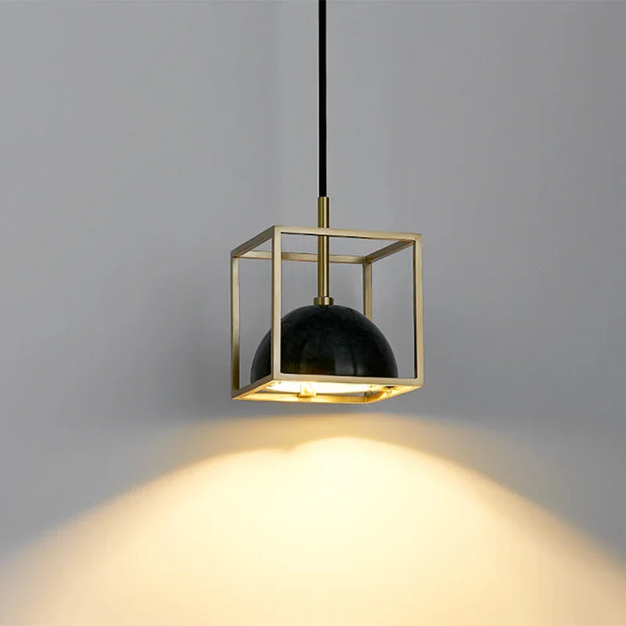 Suspension de Luxe en Marbre à Tête Unique