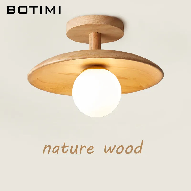Plafonnier bois naturel contemporain